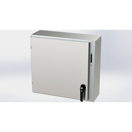 Saginaw Control & Engineering 2 Point Latch Electrical Enclosures, 24 in H, 8 in D, 25.38 in W, NEMA 3R, 4, 4X, 12, 13 SCE-24XEL2508SS6LP
